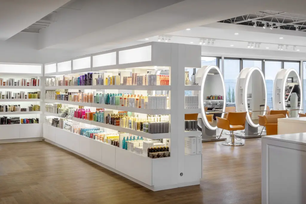 Retail space at Therapy Hair Studio (Photo by Joe Aker)