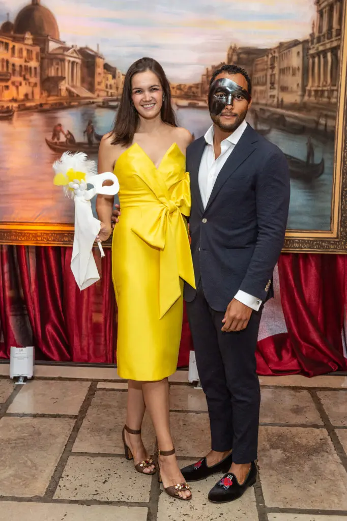 Mercedes de Guardiola, Kevin Brotman at the Young Friends of Save Venice party at Rice University's Cohen House. (Photo by Fulton Davenport/ PWL Studio)