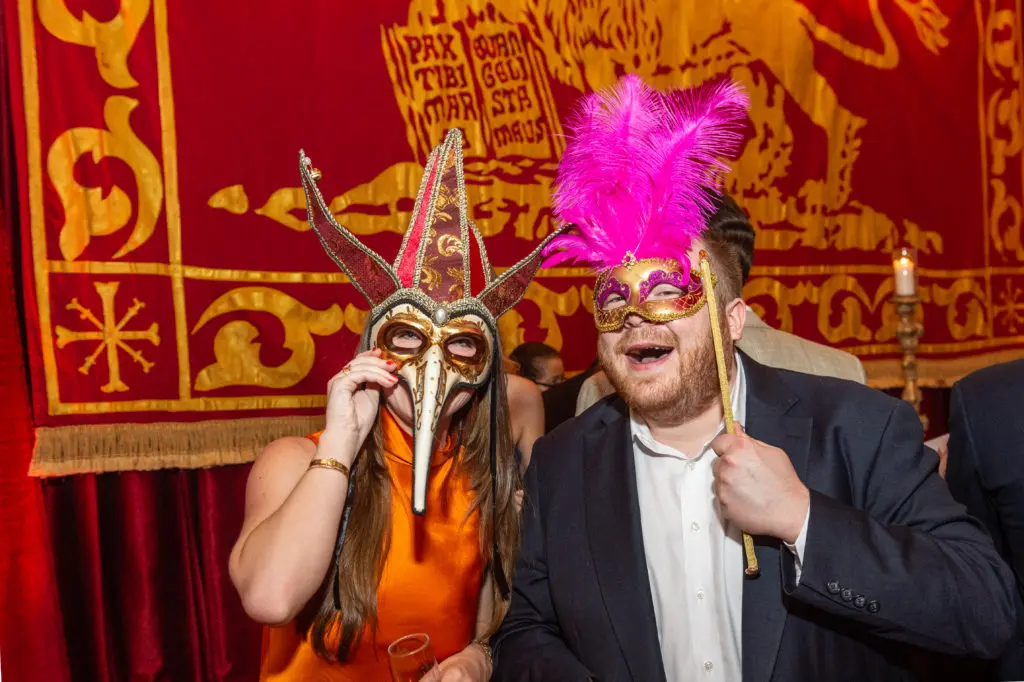 Lauren Reckling, Robert McNiel at the Young Friends of Save Venice party at Rice University's Cohen House. (Photo by Fulton Davenport/ PWL Studio)