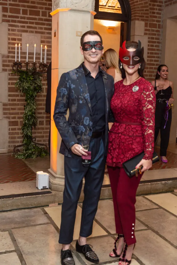 Brian McCulloch, Ann Ayre at the Young Friends of Save Venice party at Rice University's Cohen House. (Photo by Fulton Davenport/ PWL Studio)