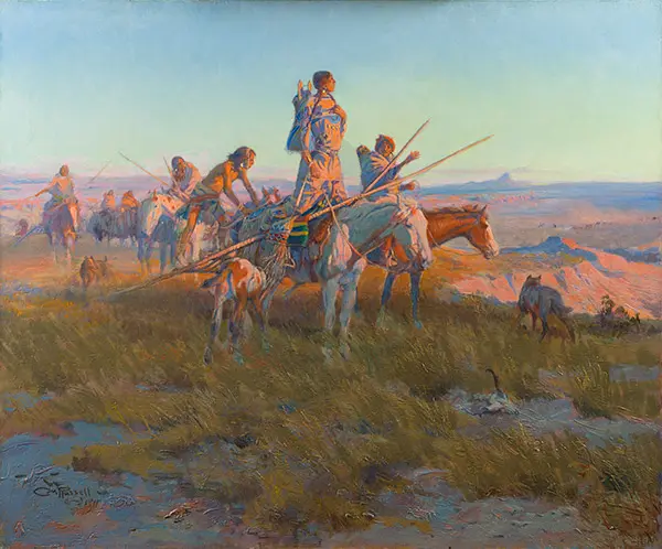 Sid Richardson has reopened with Picturing the American West - Wake Buffalo Runners by Charles Marion Russell. 