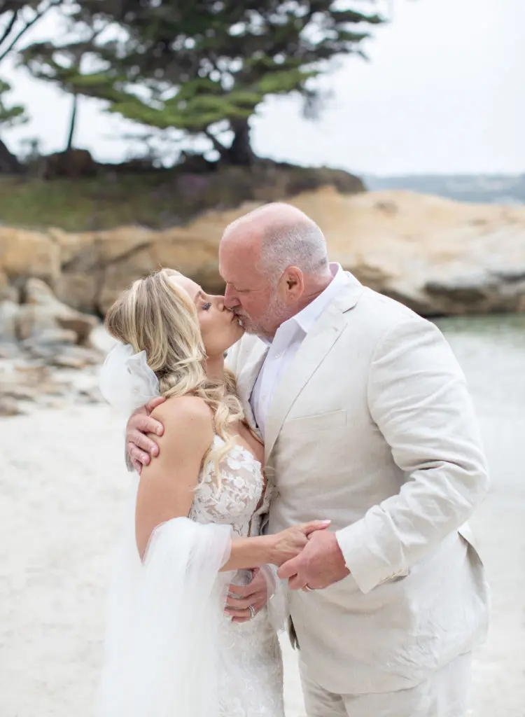 Kim Hausler and Dr. Walt Lowe's wedding celebration takes place at a private home in Pebble Beach.(Photo courtesy of @elizabethmessina, www.instagram.com/elizabethmessina)    