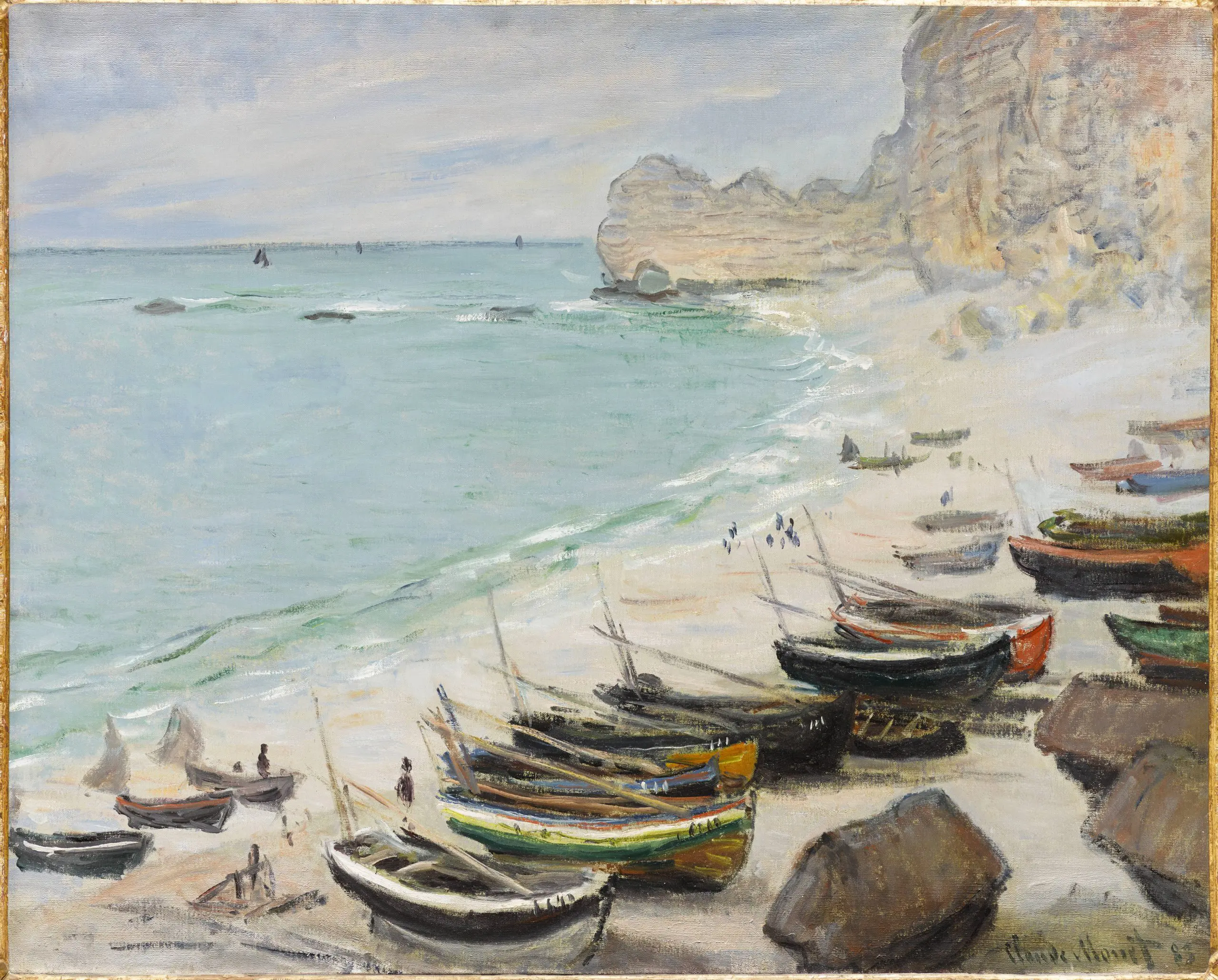 Claude Monet, Boats on the Beach at Etretat, 1883, oil on canvas, Bemberg Collection © RMN-Grand Palais/Mathieu Rabeau