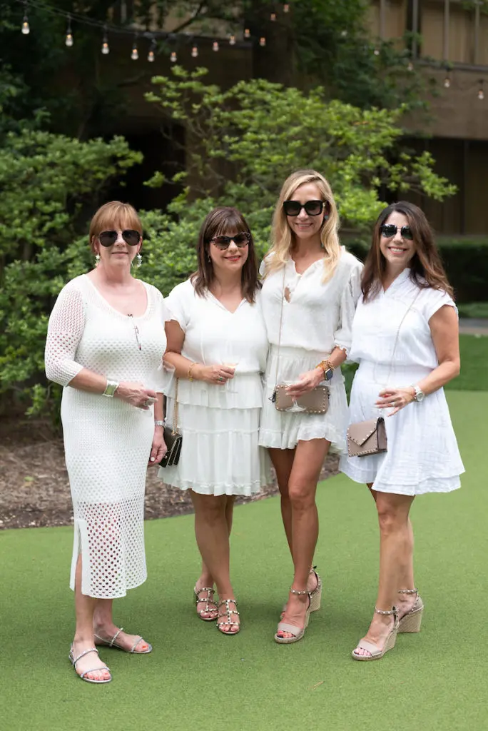 Kelly LyBrand, Valerie Hosn, Kairy Tate, Barkley Samantha at The Houstonian's  Rosé & Roses event (Photo by Daniel Ortiz)