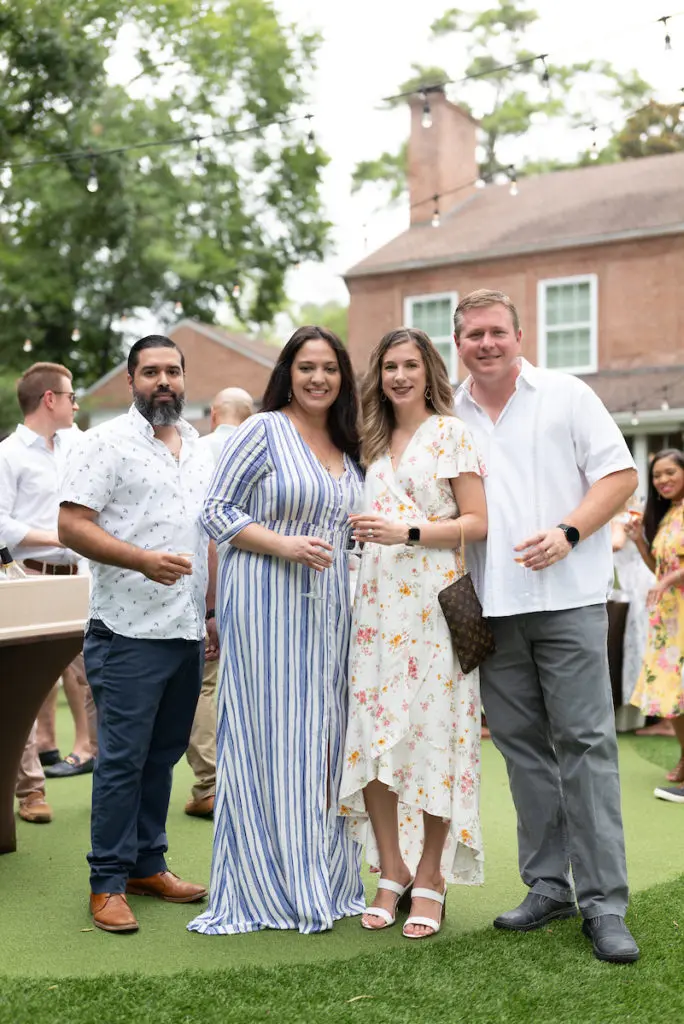 Adrian Gallegos, Victoria Sanchez, Magan & Jason Frederick at The Houstonian's  Rosé & Roses event (Photo by Daniel Ortiz)