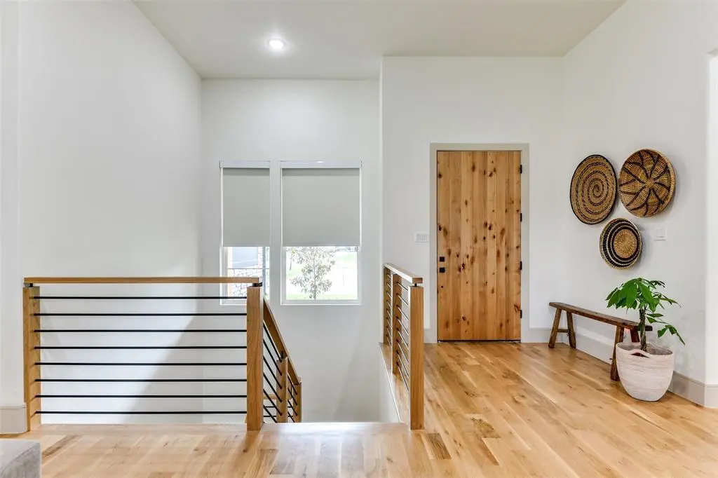 A modern, simple design extends throughout the home. 