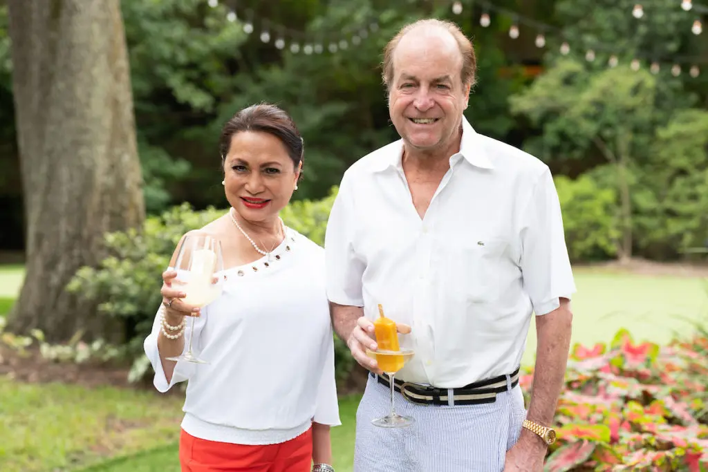 Maria & Richard Cutler at The Houstonian's  Rosé & Roses event (Photo by Daniel Ortiz)