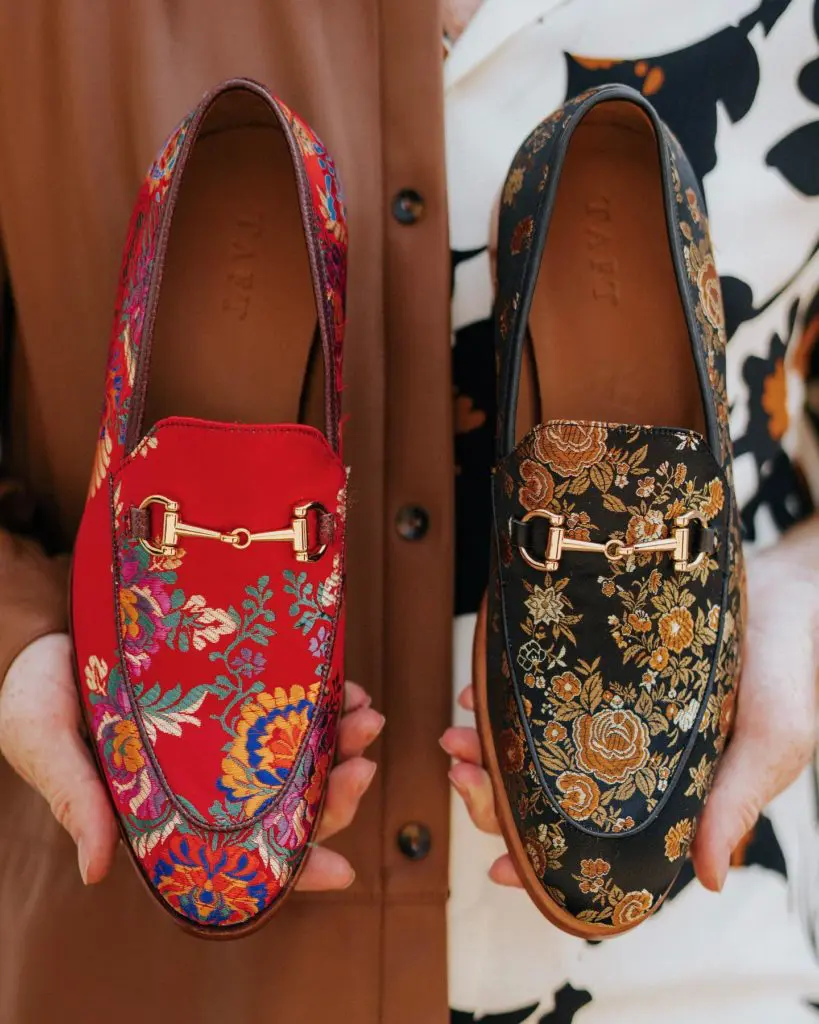 The Russell Loafer in Fiore, left, and in Eden  are recent additions to the TAFT inventory.
