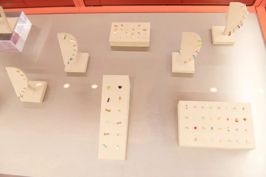 A selection of pierce-specific designer jewelry available at Wildlike. 