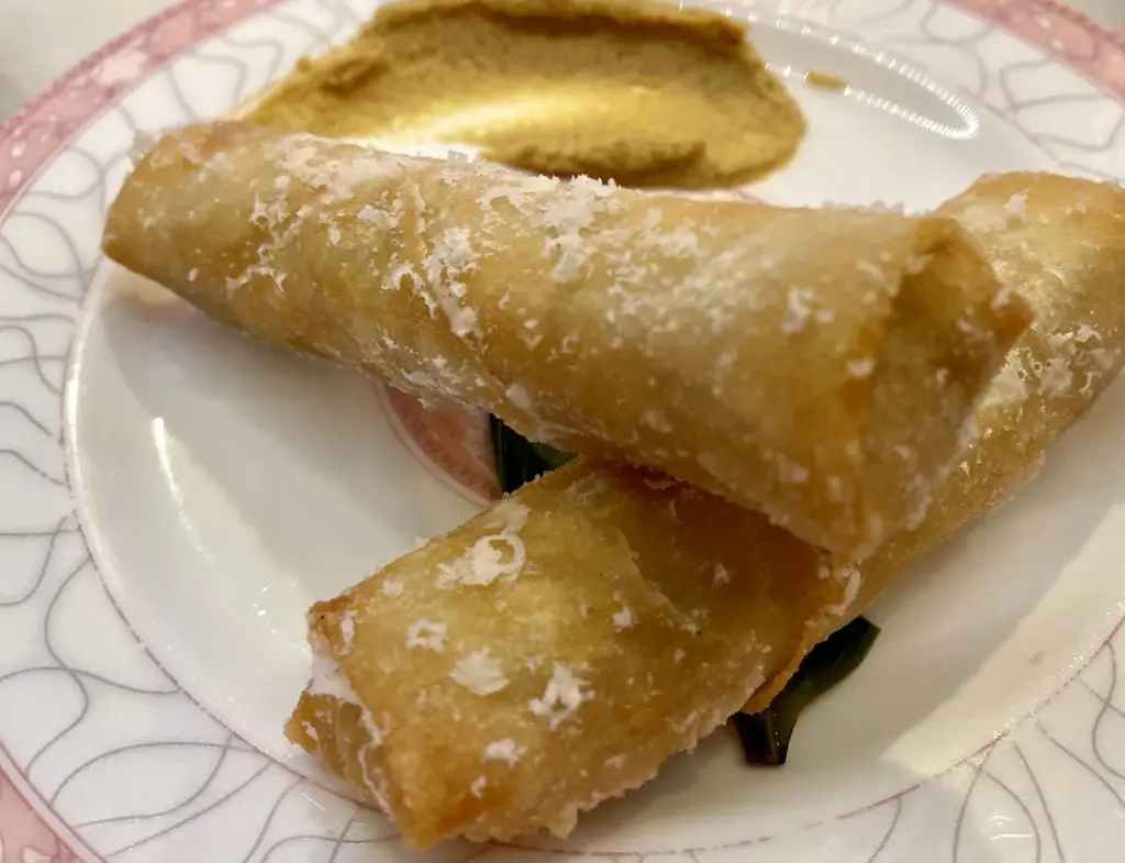 Crispy eggrolls with Chinese mustard at Cannon Chinese. Photo by Courtney Dabney.