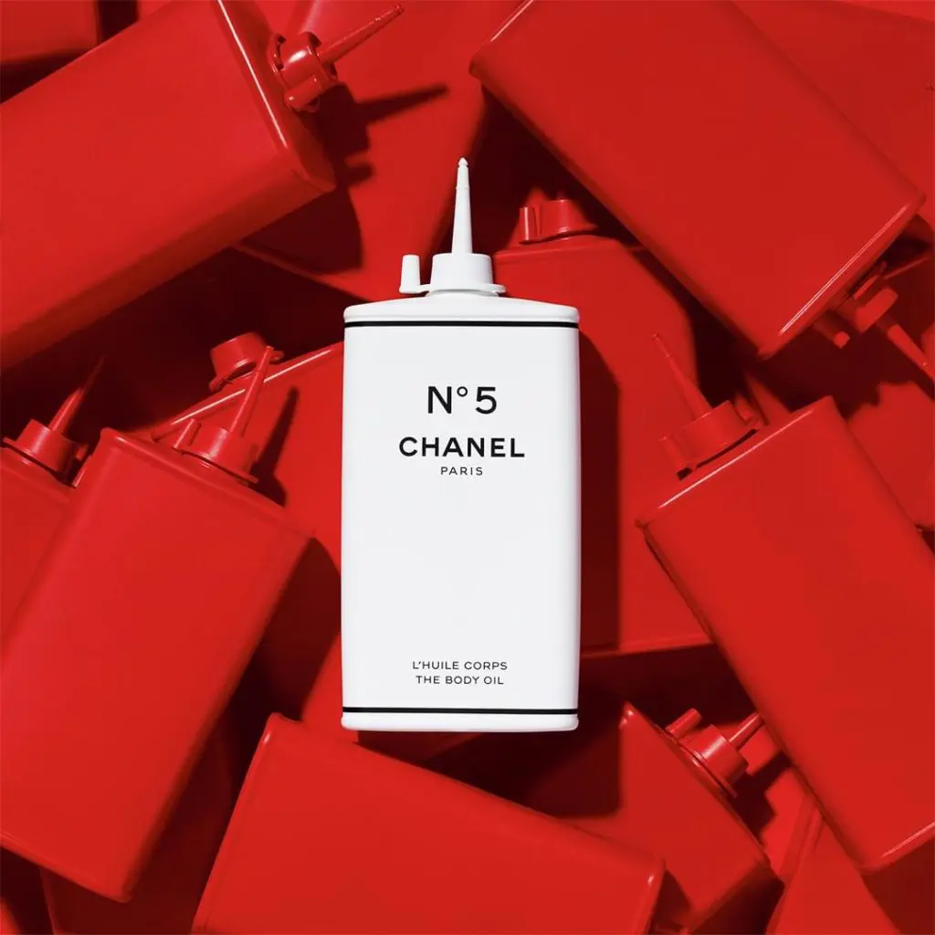Body oil from the new Chanel Factory 5 collection, created to celebrate 100 years of Chanel No. 5.