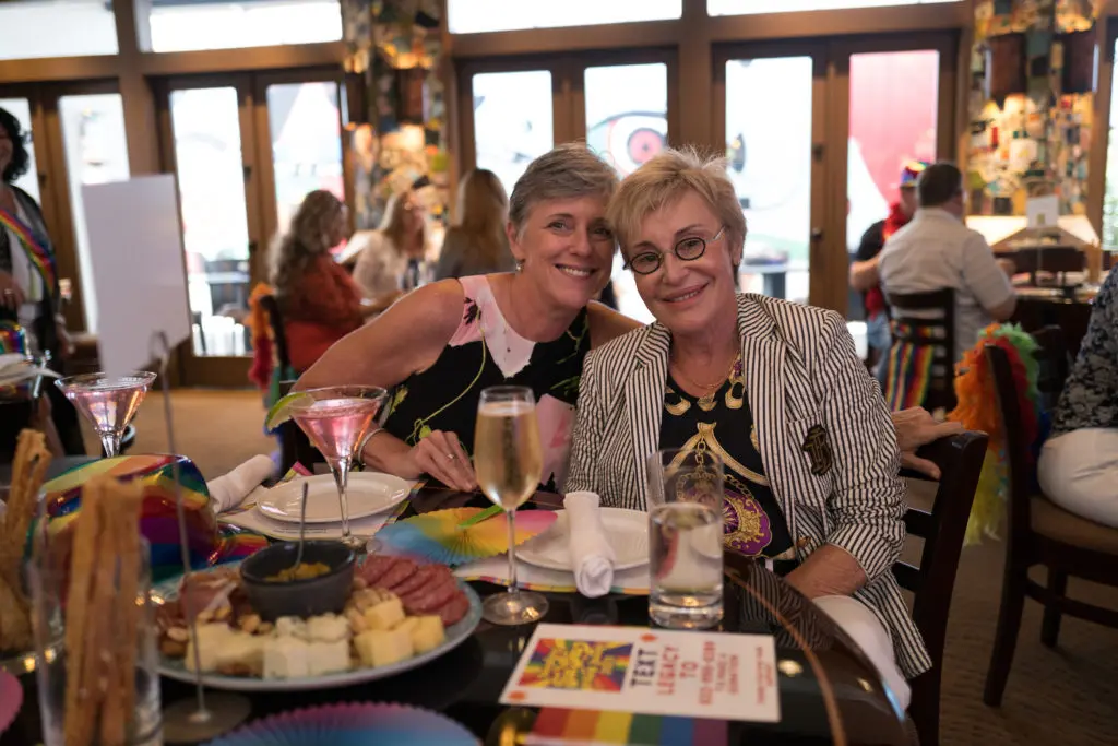 Debra Denney, Shelley Kennedy at the Mint Julep fundraiser for Legacy Community Health (Photo by Daniel Ortiz)