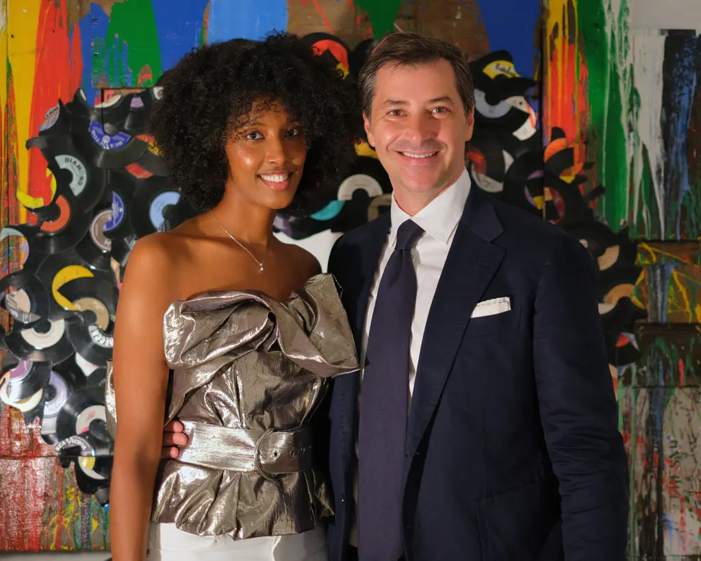 Lydia Casagrande, host Francesco Schiarolli at Zanotta House in New York (Photo by Malad Goyes @maladgoyes)