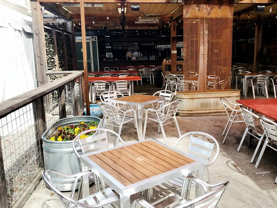 The patio at Fixture will inspire the covered patio at the new The Fitzgerald when it opens along Camp Bowie this fall.