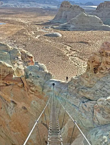 Aman Resorts' Amangiri in South Utah challenges guests with its daunting Cave Peak Stairway. (Photo courtesy of Aman