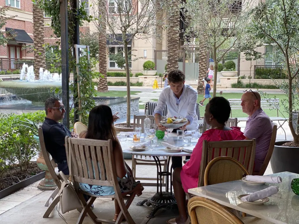 Diners are already taking advantage of the patio at Gratify in West University.