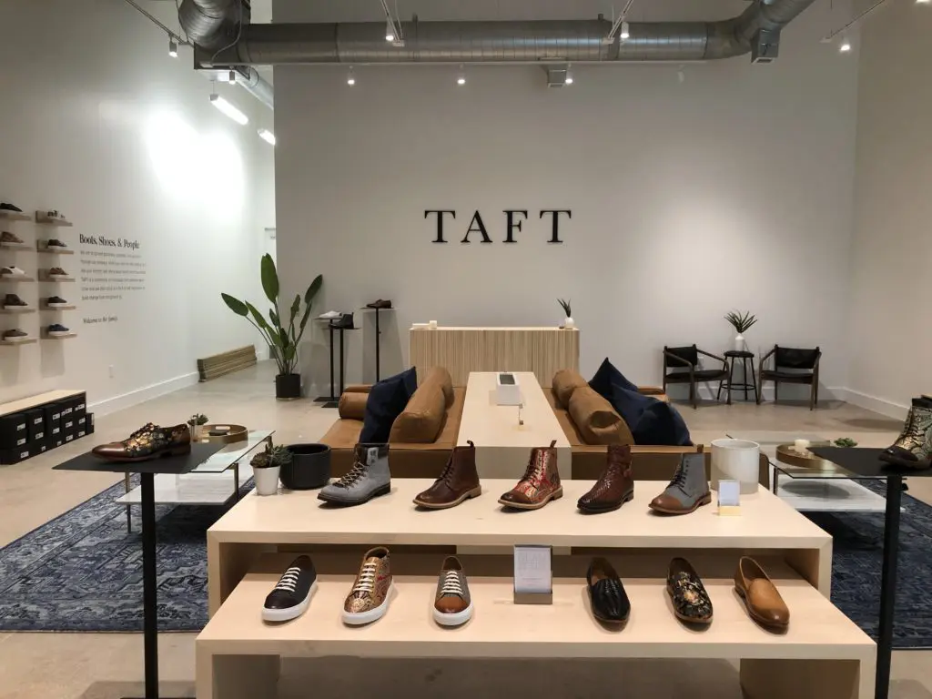 TAFT men's footwear brand opens in Houston's M-K-T Heights making it the fourth brick-and-mortar for the line that launched exclusively online.