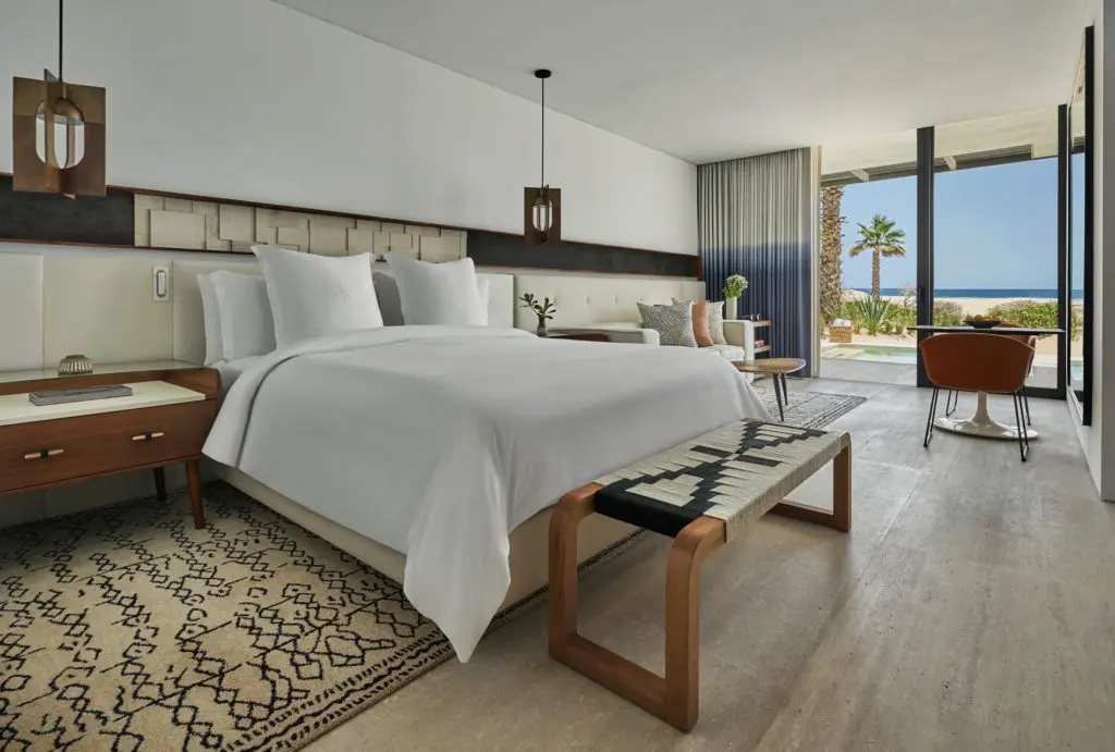 The spacious suites at The Four Seasons Los Cabos at Costa Palmas provide the respite needed for a getaway.