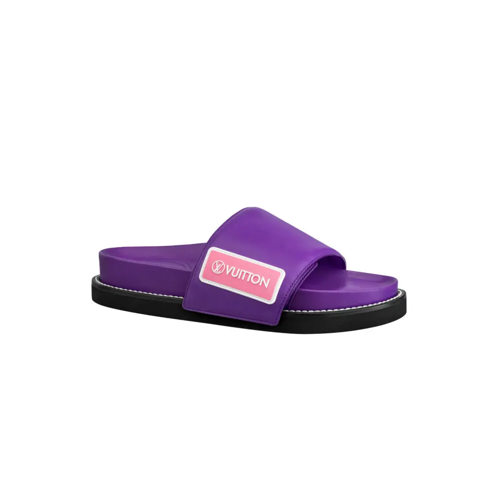 The LV Sunset flat mule is designed in plain calf leather. (Photo courtesy of Louis Vuitton)