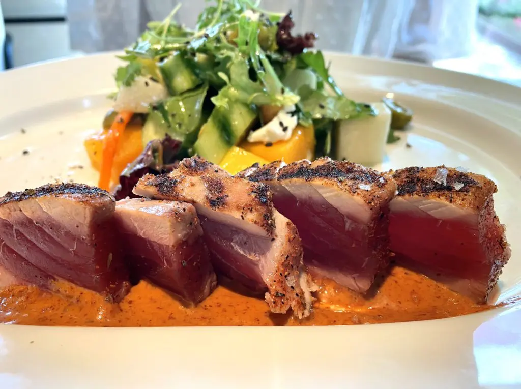 Maria's menu offers a fresh take on the Ahi Tuna Salad. Photo by Courtney Dabney. 