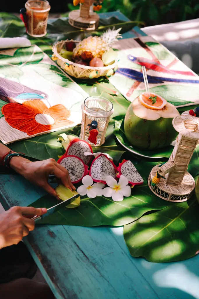 Popular accessories designer Mercedes Salazar has launched yet another collection of island inspired tableware.