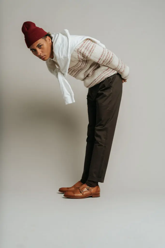 The Lucca Monk Shoe in honey floral