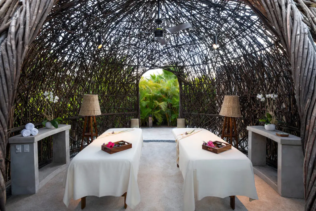 The Conrad Spa offers massages in handmade woven cocoons for an authentic take on wellness.  (Photo by Bronwyn Knight)