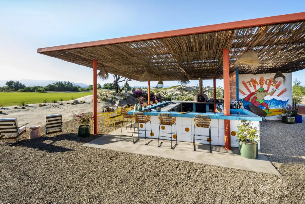 The taco shack in teh middle of the golf course is a luxury respite offering golfers authentic made to order fare