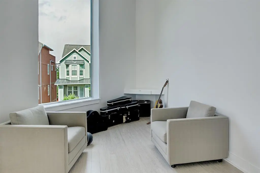 The corner on the third floor of the Triangle House in The Heights.