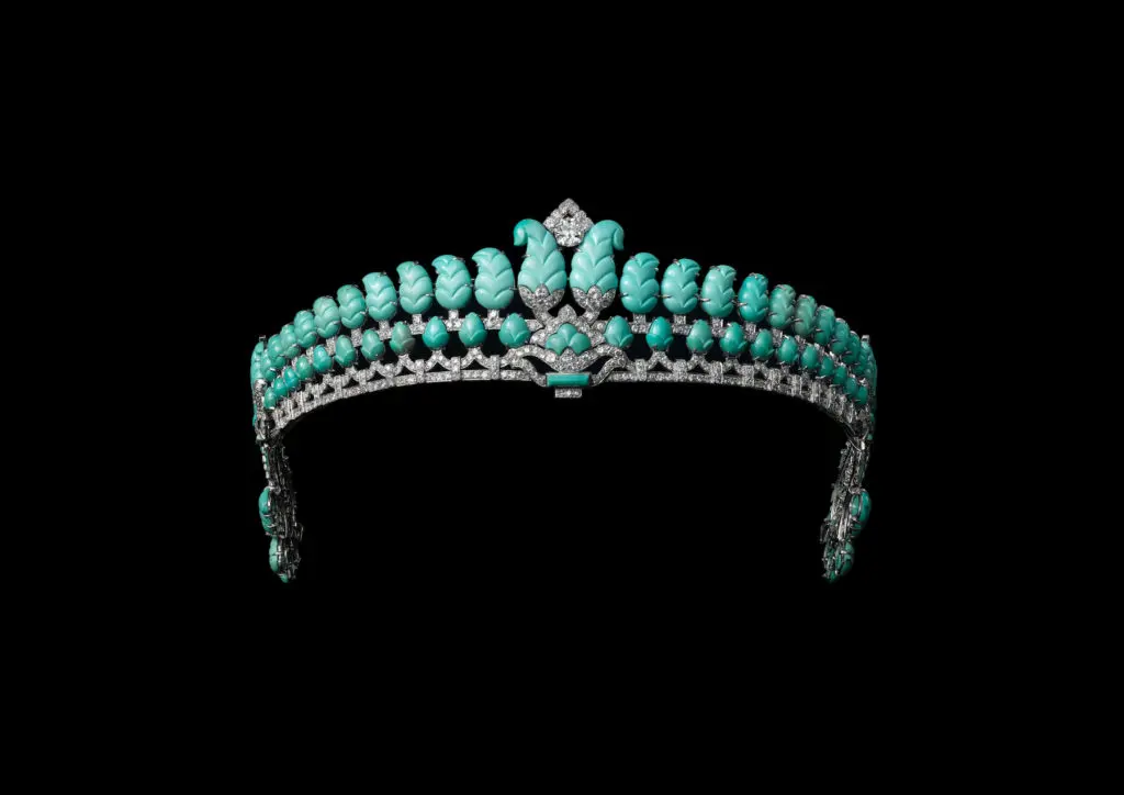 Tiara with platinum, diamonds, and turquoise, sold to The Honorable Robert Henry Brand, Cartier London, special order, 1936 (Photo by Vincent Wulveryck, Collection Cartier © Cartier)