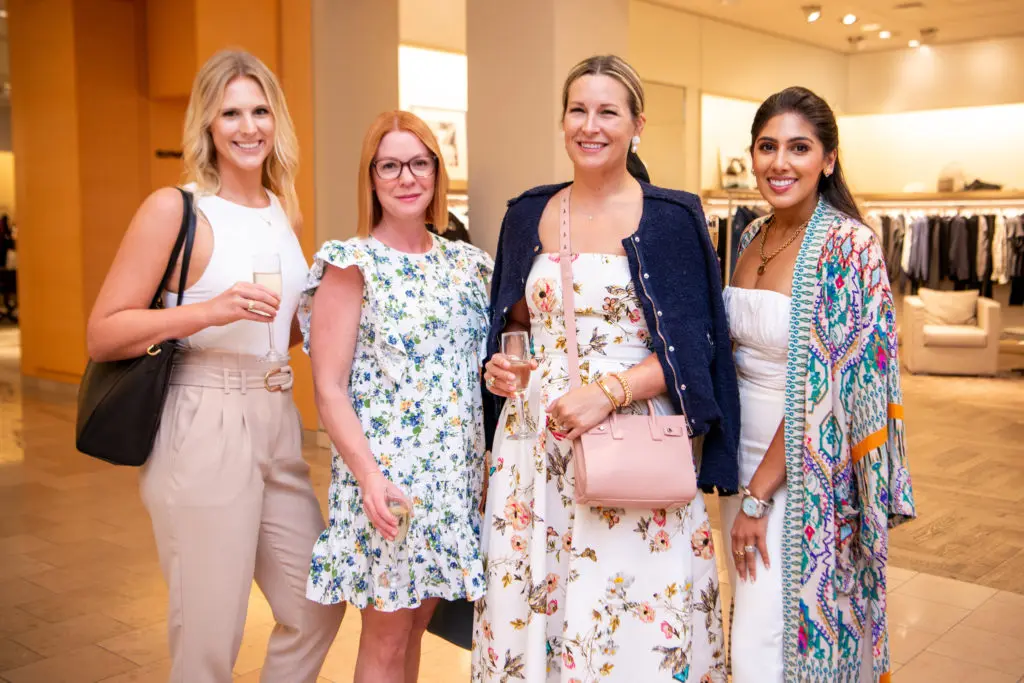Amy Bruegging, Christina Milligan, Bechany Buchanan, Zinat Ahmed at the Italian Cultural & Community Center  a kickoff party at Neiman Marcus (Photo by Michelle Watson, CatchLightGroup.com)