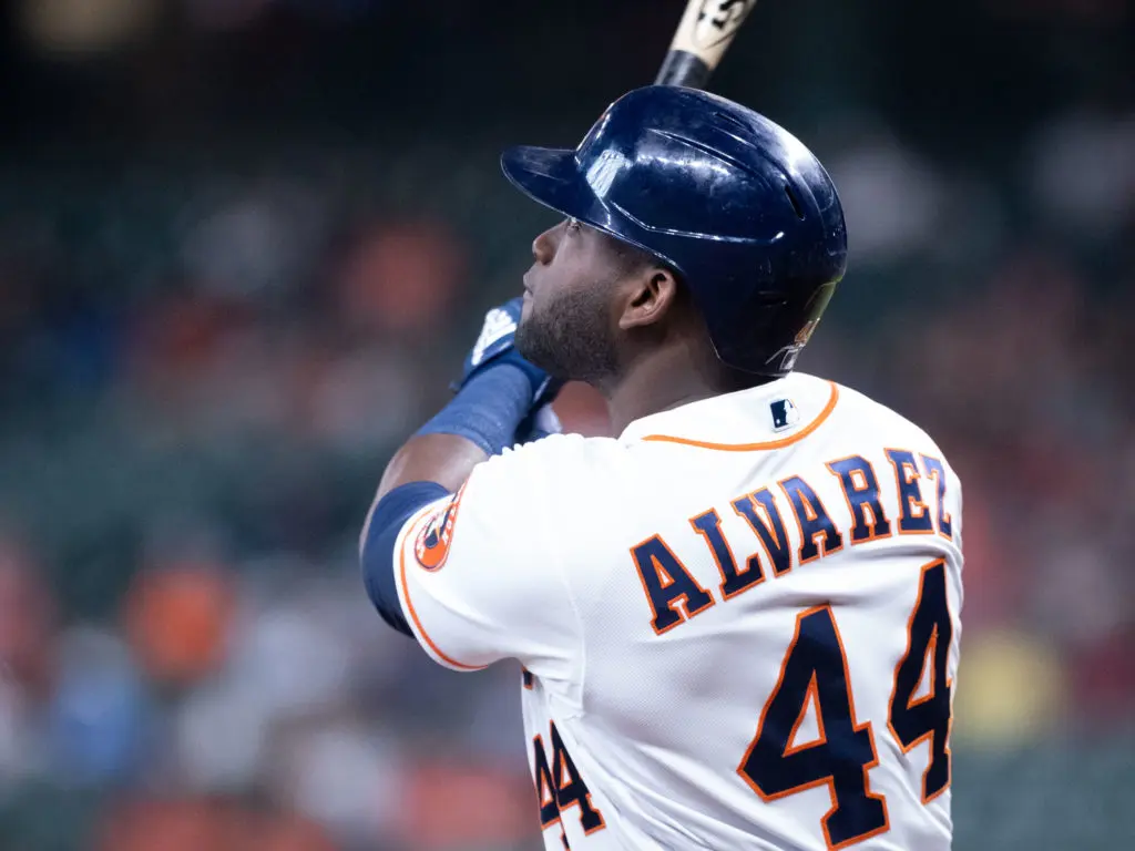 When Yordan Alvarez connects, you need to look up to see just how far that baseball is going. (Photo by F. Carter Smith)
