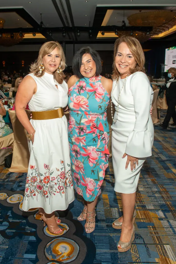 Cyndy Garza Roberts, Lisset Garza,  Rosie Hernandez at the Latin Women's Initiative luncheon (Photo by Jacob Power)