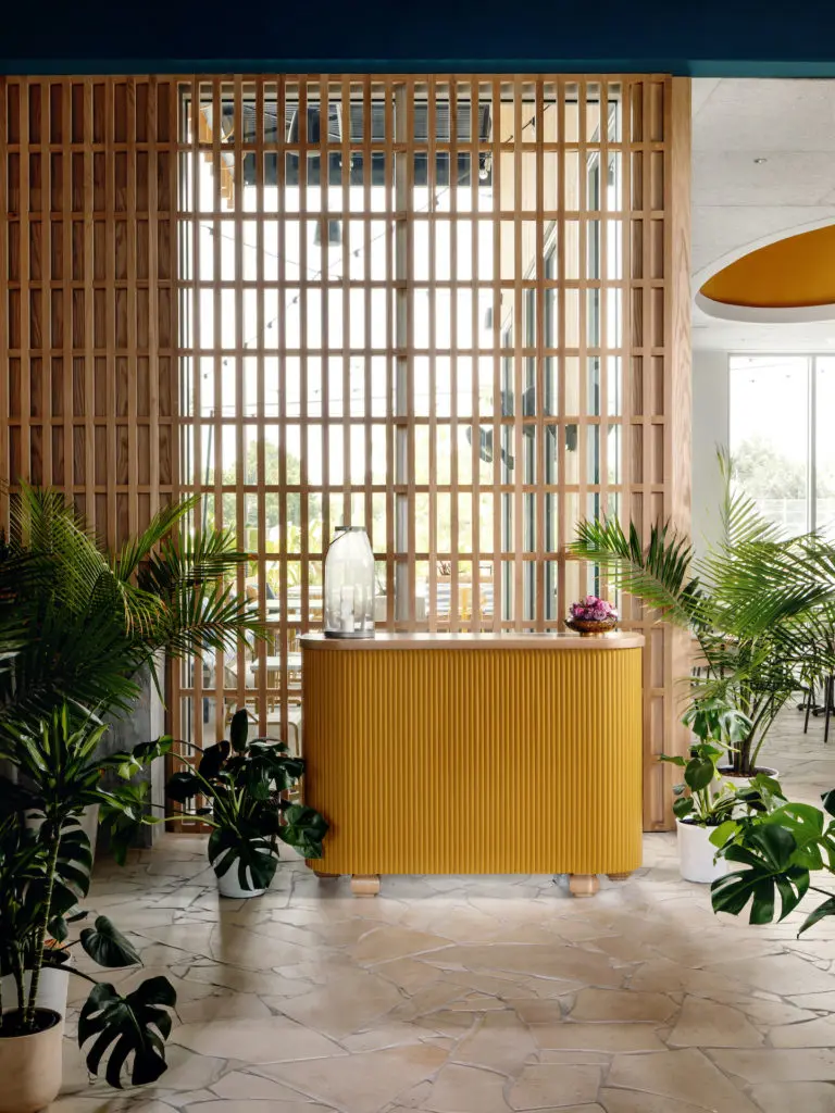 Entry to da Gama Canteen in the M-K-T Heights mixed-use development (Photo by Chase Daniel)