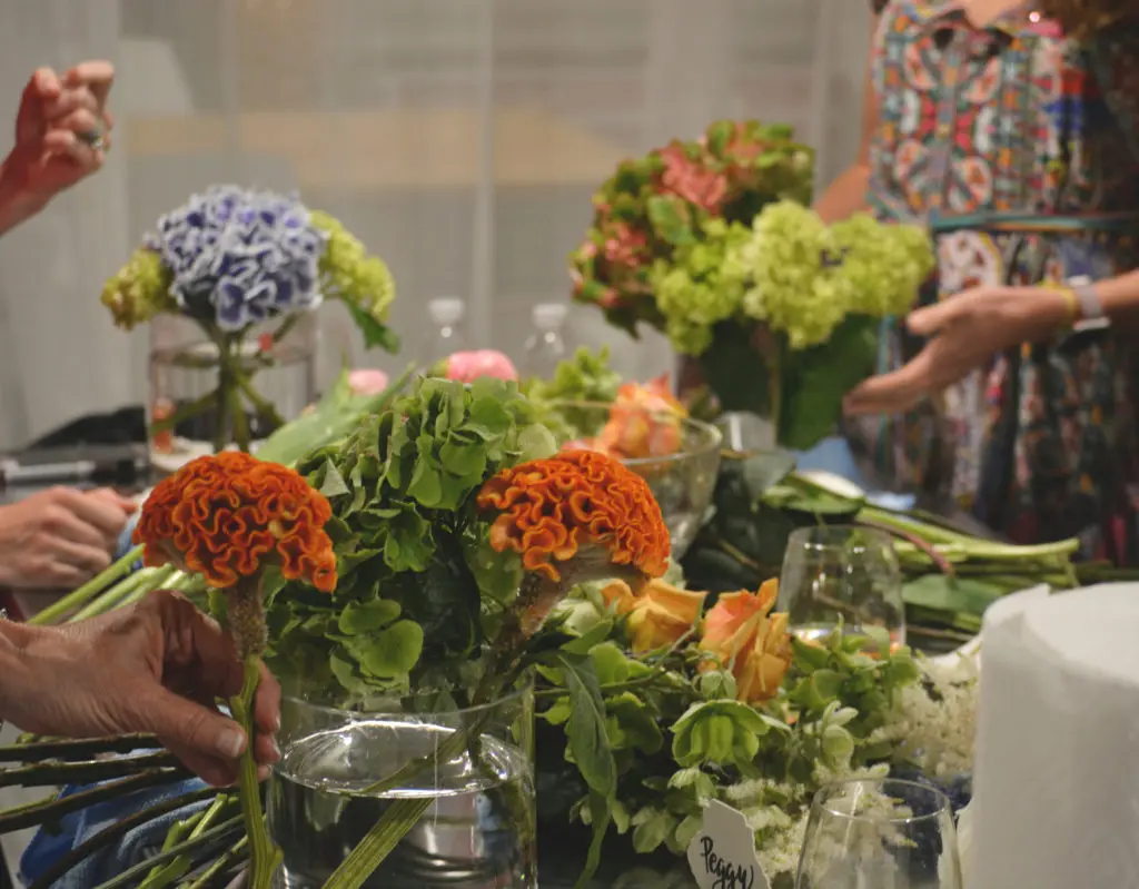 The Mansion's Summer By Design series features a floral design class.