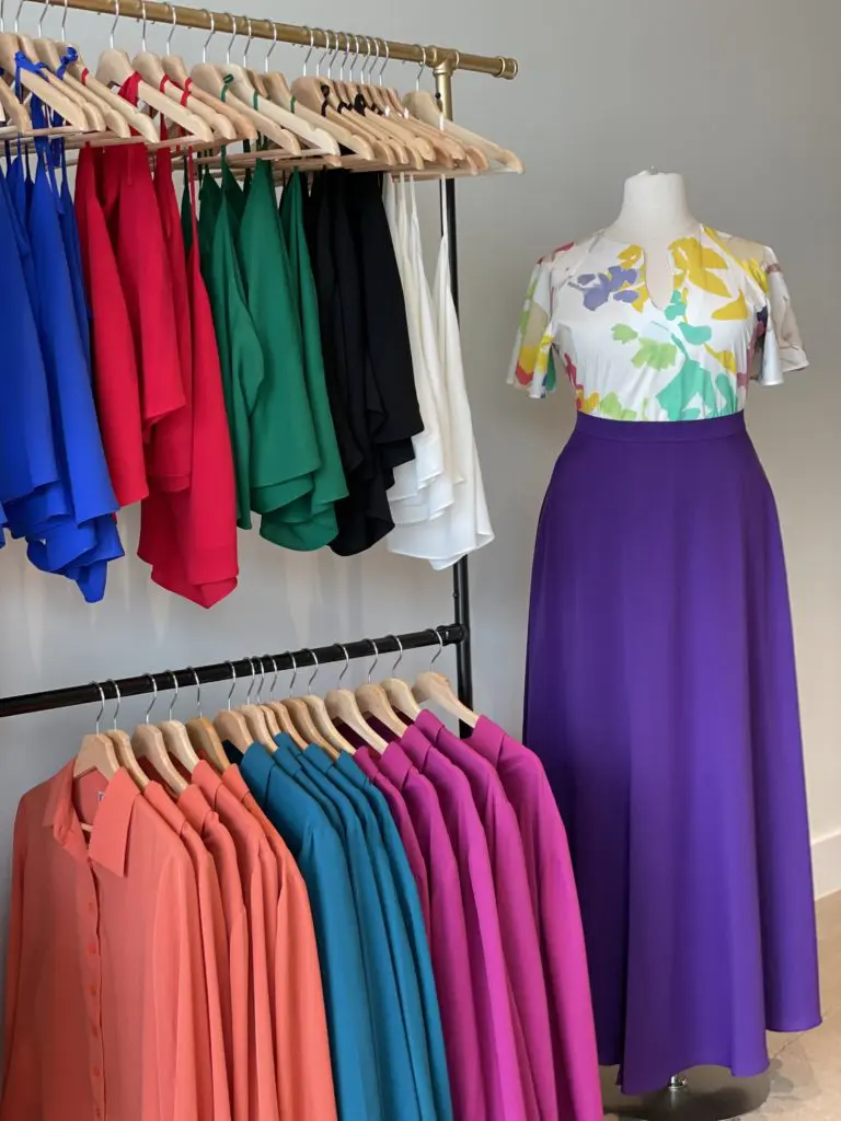 Bright colors dot the serene space at Dao's namesake boutique.