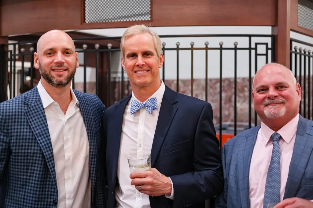 Jared Crane, Shelley Tarkington, Phil Jones at the HelpCureHD event at Union Station at Minute Maid Park. (Photo by Kenny Richmond)