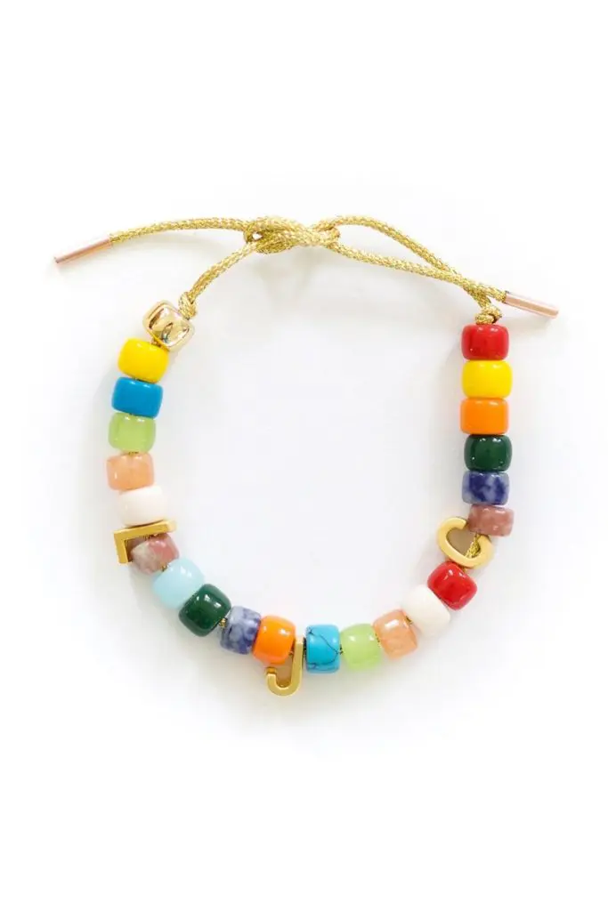 Customizable, or already-made, these bracelets from MARKET add the perfect pop of color.