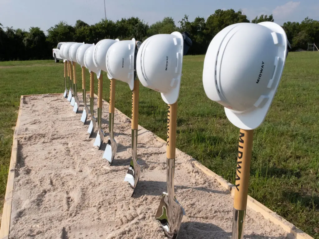 East River's groundbreaking was a festive occasion. (Photo by F. Carter Smith)