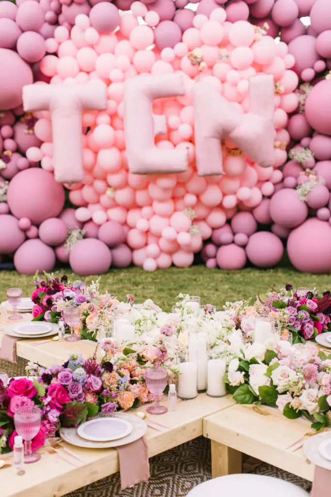 10th anniversary party becomes a floral fantasy thanks to POSH Couture. Images courtesy of Meggie Taylor Photography. Planning and design by Silver Linings Events Co. 
