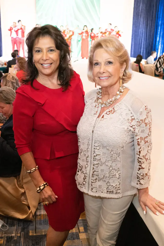 Regina Garcia, Philamena Baird at the Latin Women's Initiative luncheon  (Photo by Jacob Power)