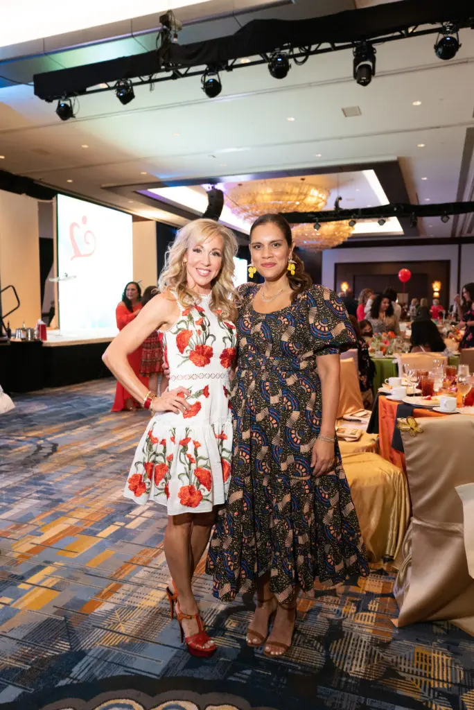 Selina Garza, Cherie Schoppa at the Latin Women's Initiative luncheon  (Photo by Daniel Ortiz)