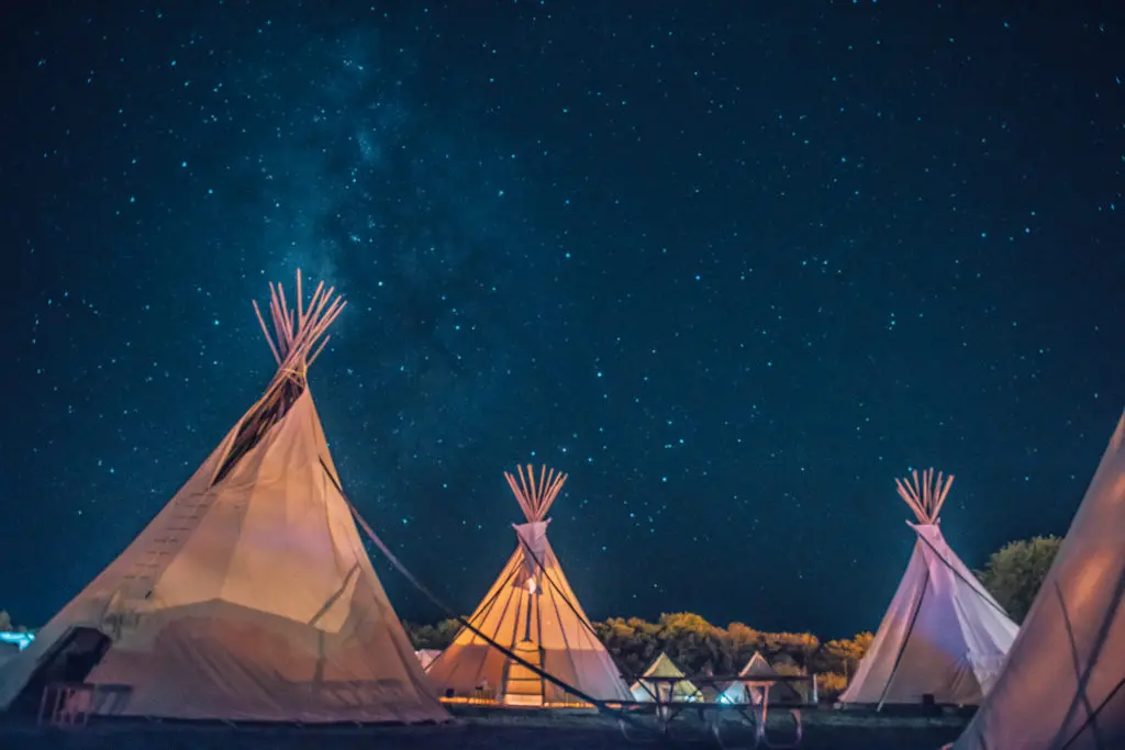 Time for a little stargazing right outside a teepee at Trans-Pecos. 