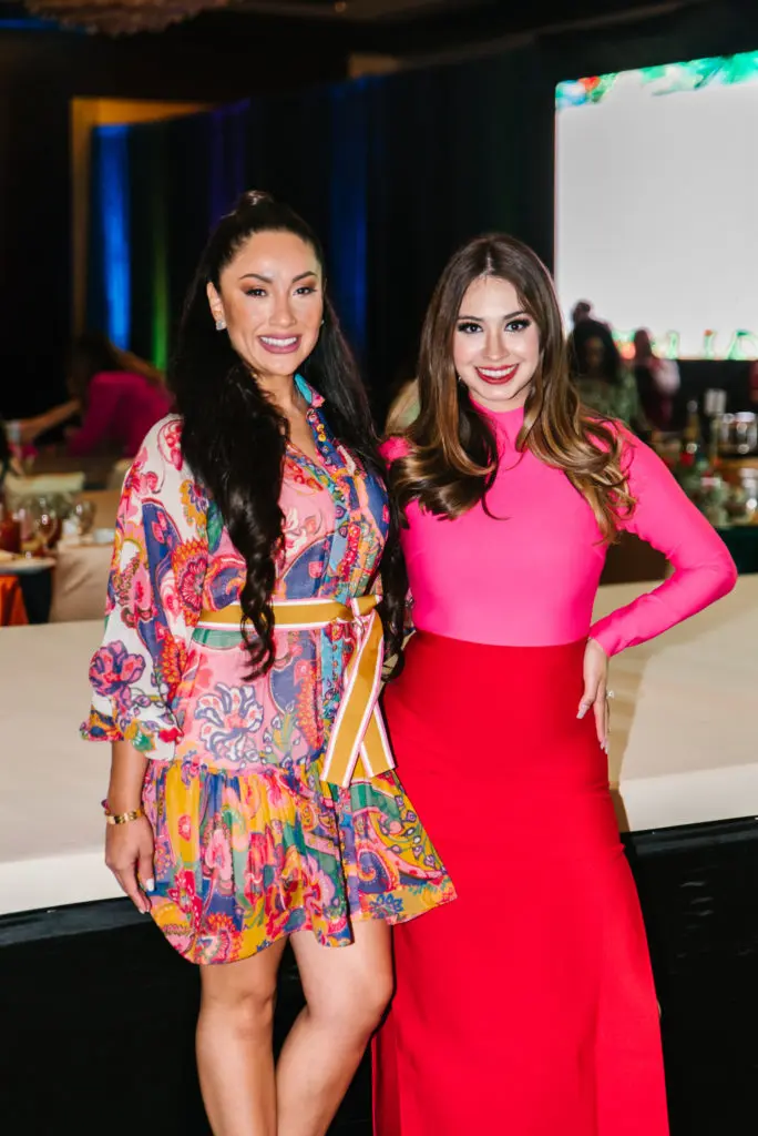  Nancy Almodovar of gold level sponsor Nan Properties, Bianca Calderón de Lachica at the Latin Women's Initiative luncheon (Photo by Daniel Ortiz)