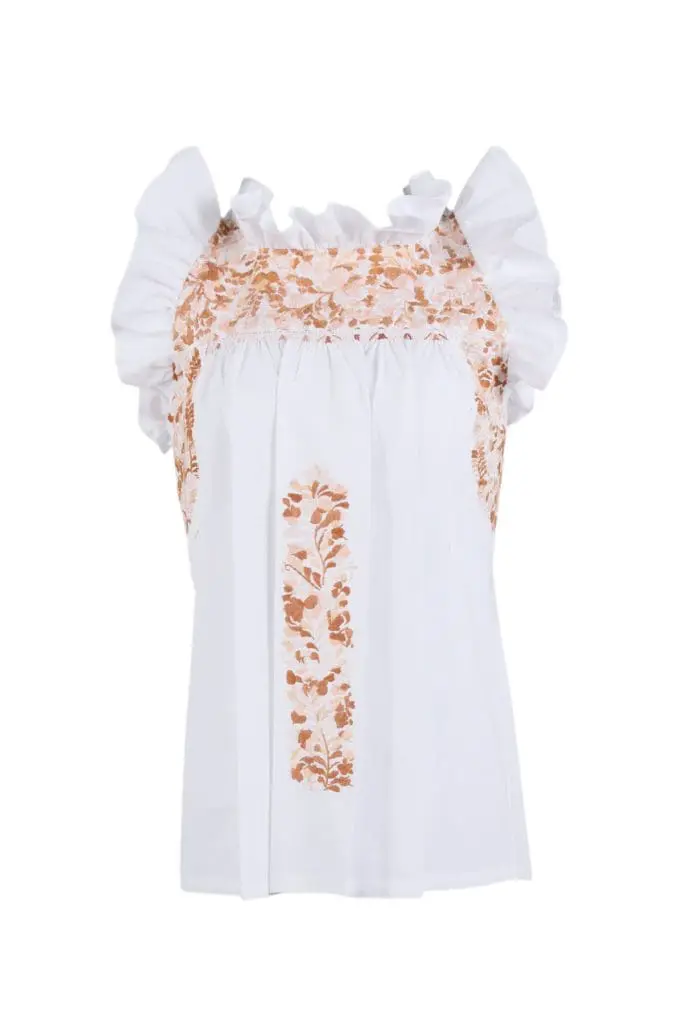 Mi Golondrina Olivia Blanca Marron Brillante, $265
