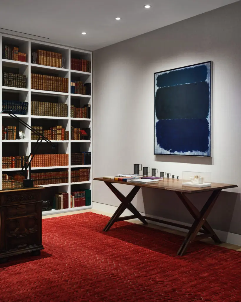 Mark Rothko's "Untitled" acrylic on paper. Richard Wrightman desk.(Photo by Douglas Friedman)