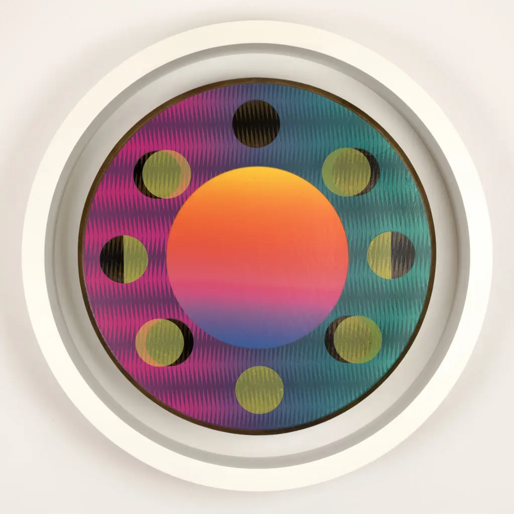Jeffrey Gibson's "A Time For Change," 2020, at Tandem Press (Courtesy of The Armory Show)  
