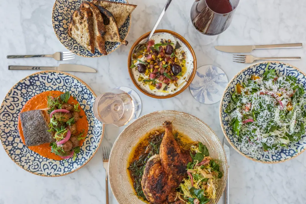 Anise serves Mediterranean mezze, plates, and wine. (Courtesy of The Village)