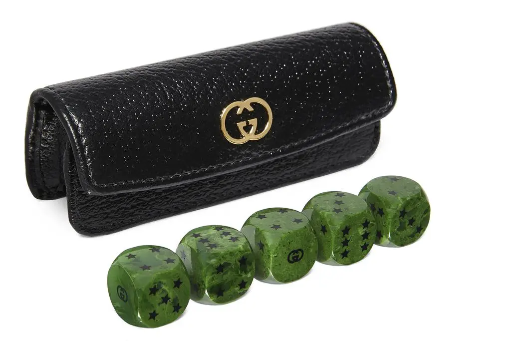The Gucci dice set with interlocking G's is part of the new Lifestyle collection.