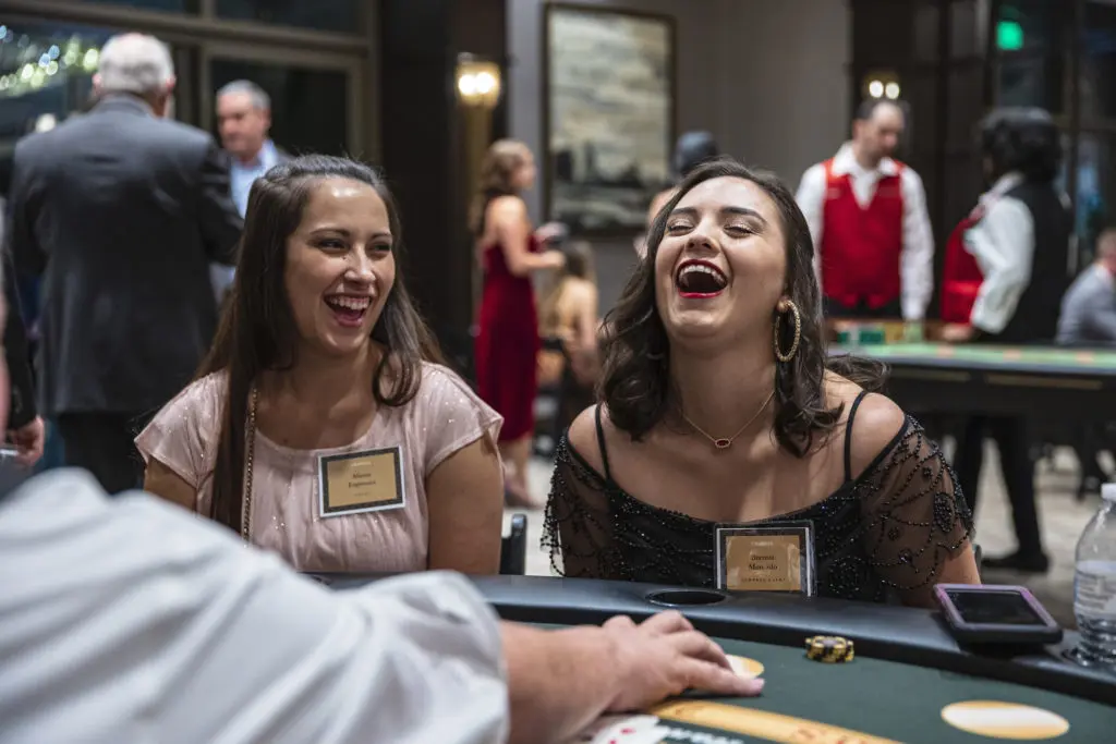 Alison Espinosa, Brenna Mercado at Compass Casino night (Photo by Pat Press Photo)